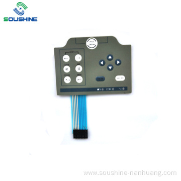 Double layer circuit membrane switch with black connector